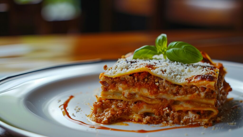 Lasagna on a plate